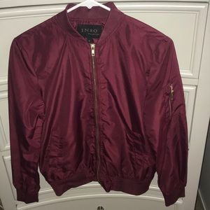 INSO burgundy bomber jacket